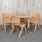 Flash Furniture Square 24 W, 24 L, 23.75 H, Plastic, Steel, Brown YU-YCX-0023-2-SQR-TBL-NAT-E-GG - alternate 1